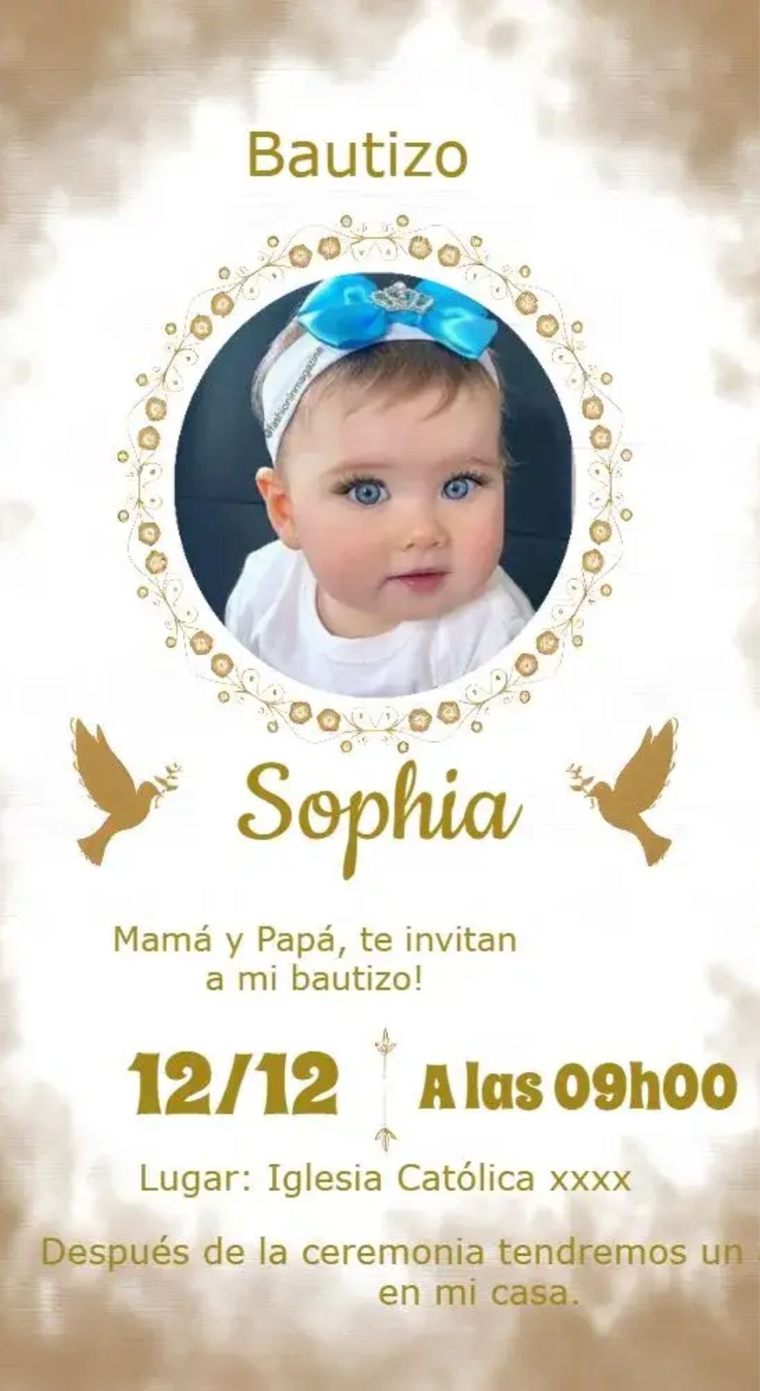 Invitación de bautizo